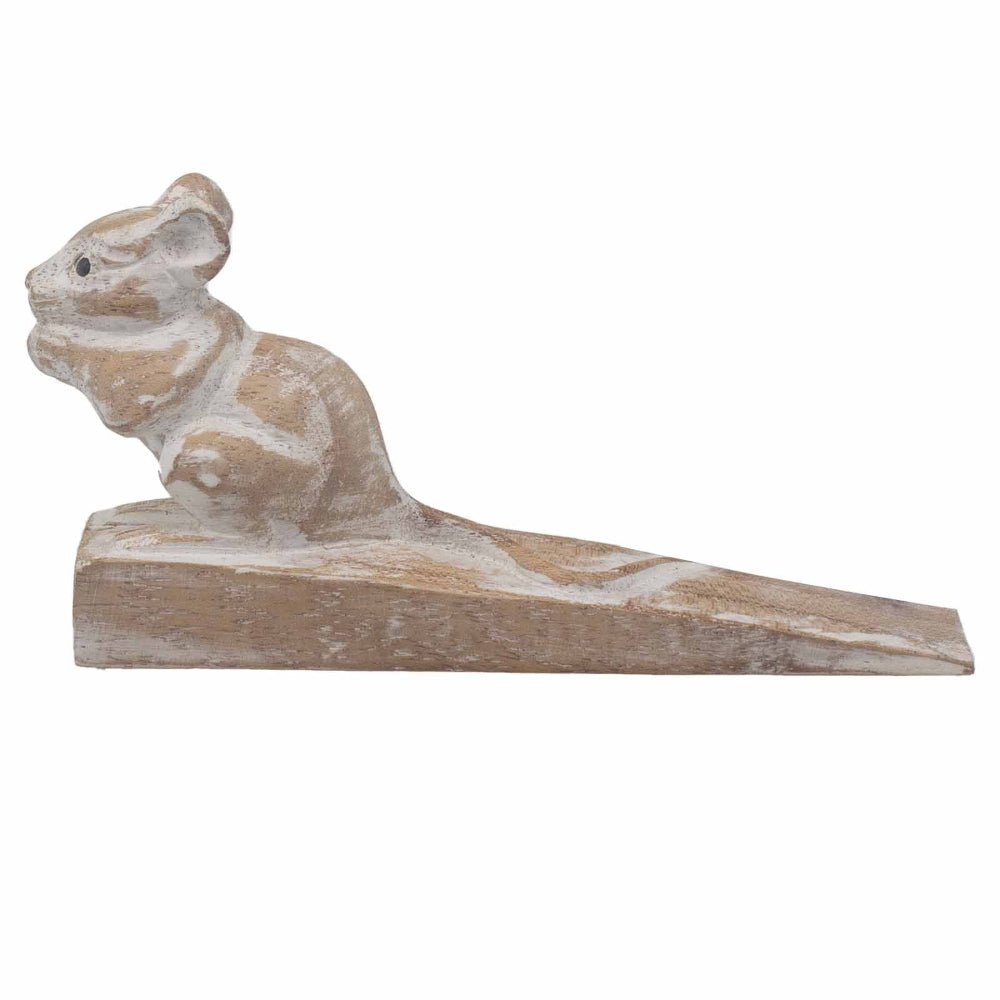 Dormouse Hand Carved Doorstop