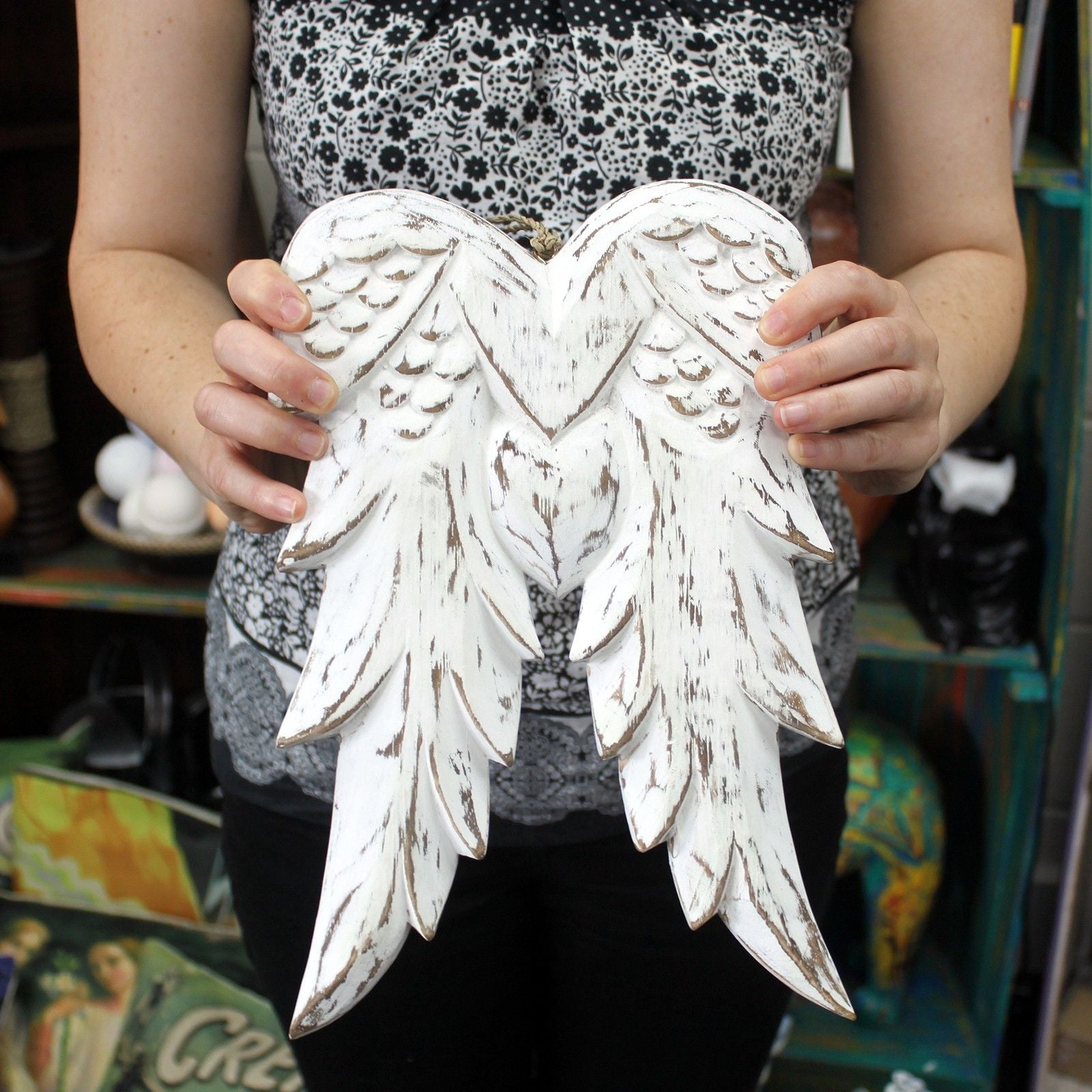 Hand Crafted Double Angel Wing 31cm