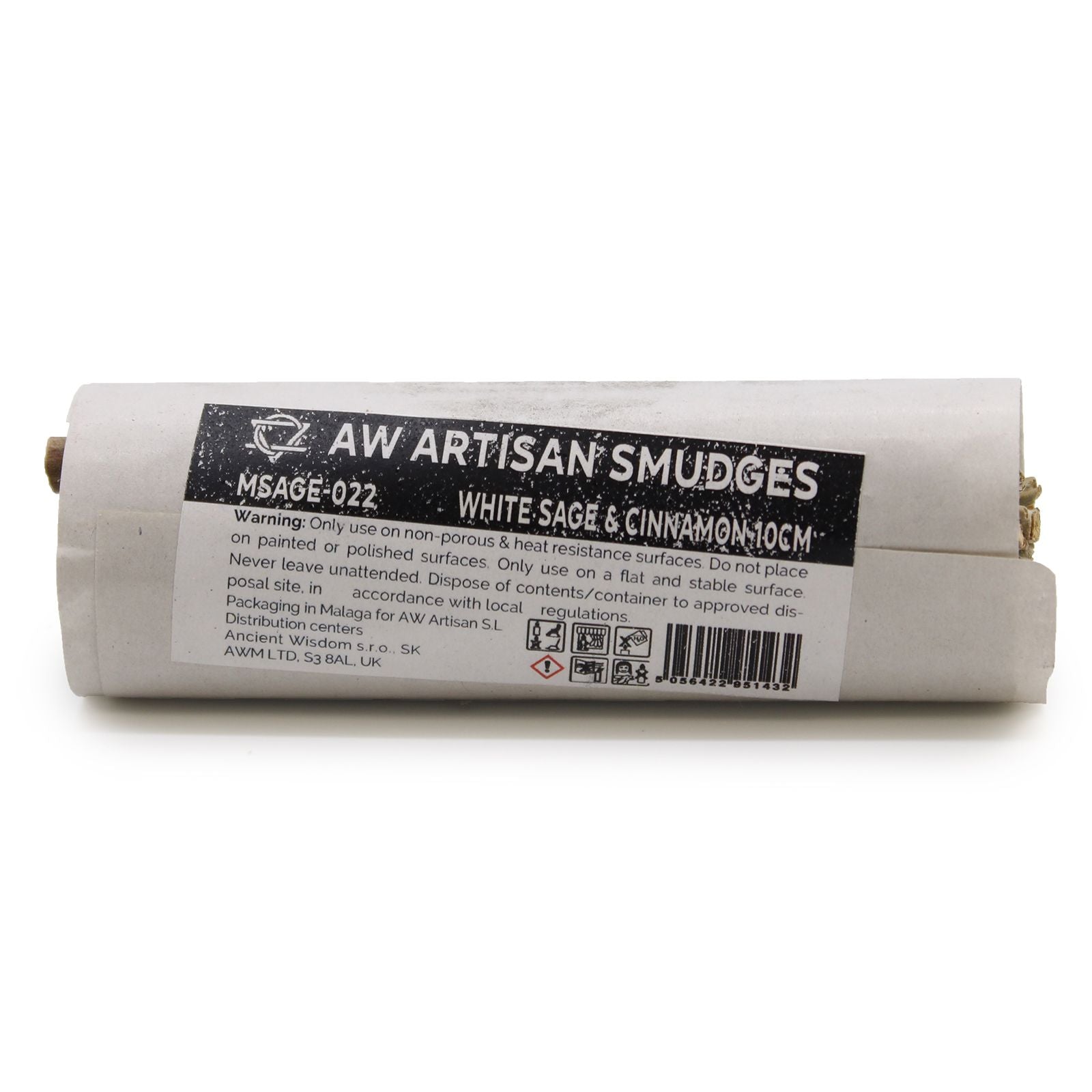 White Sage & Cinnamon  Smudge Stick  10cm