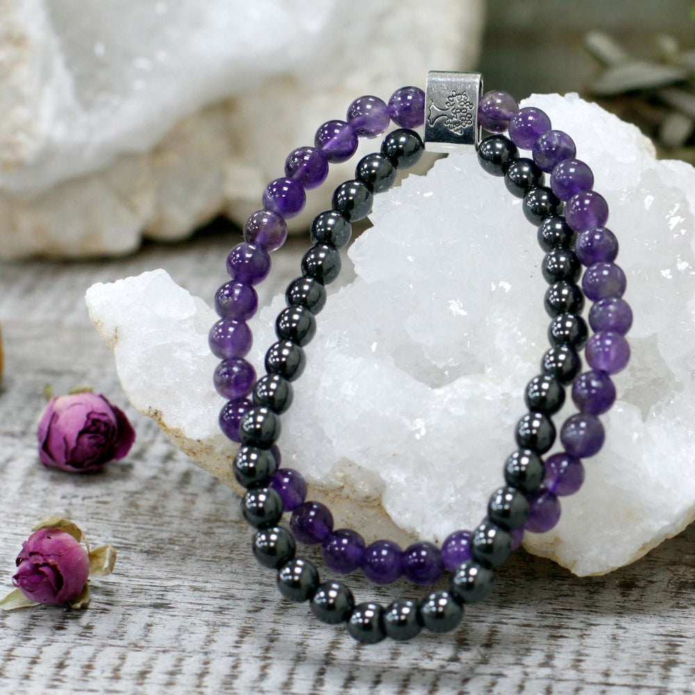Amethyst Magnetic Gemstone Bracelet