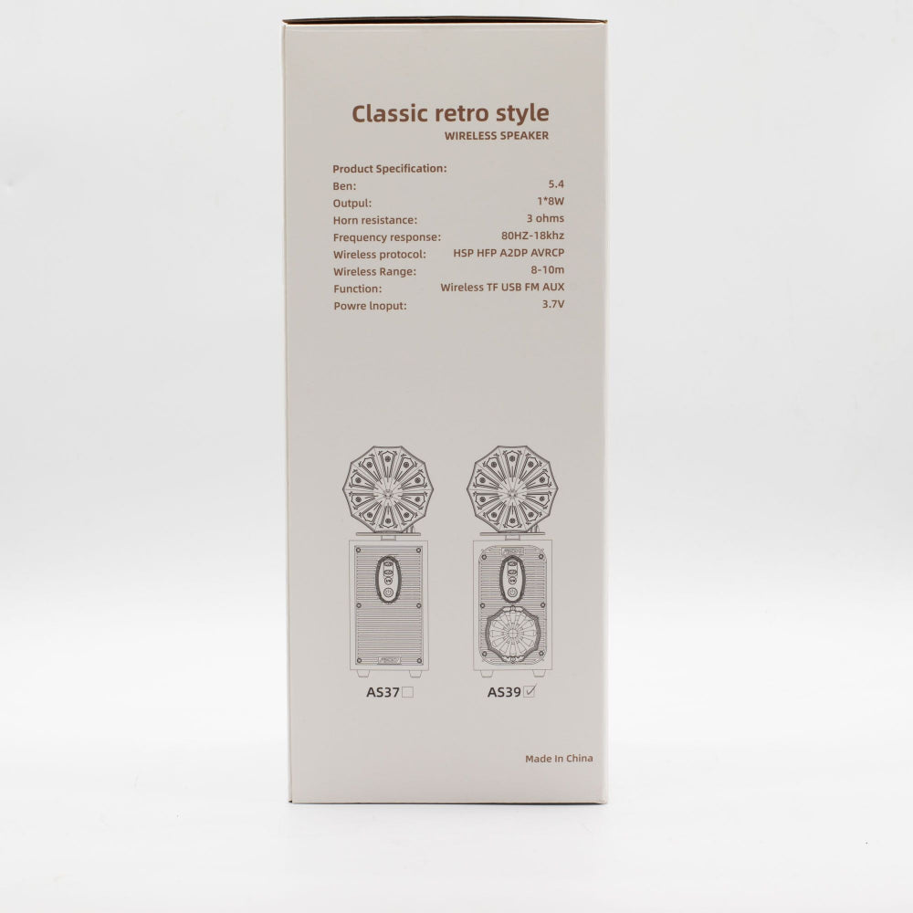 Retro Tall Gramophone Speaker (Extra Loud) - Bluetooth - 8 watt