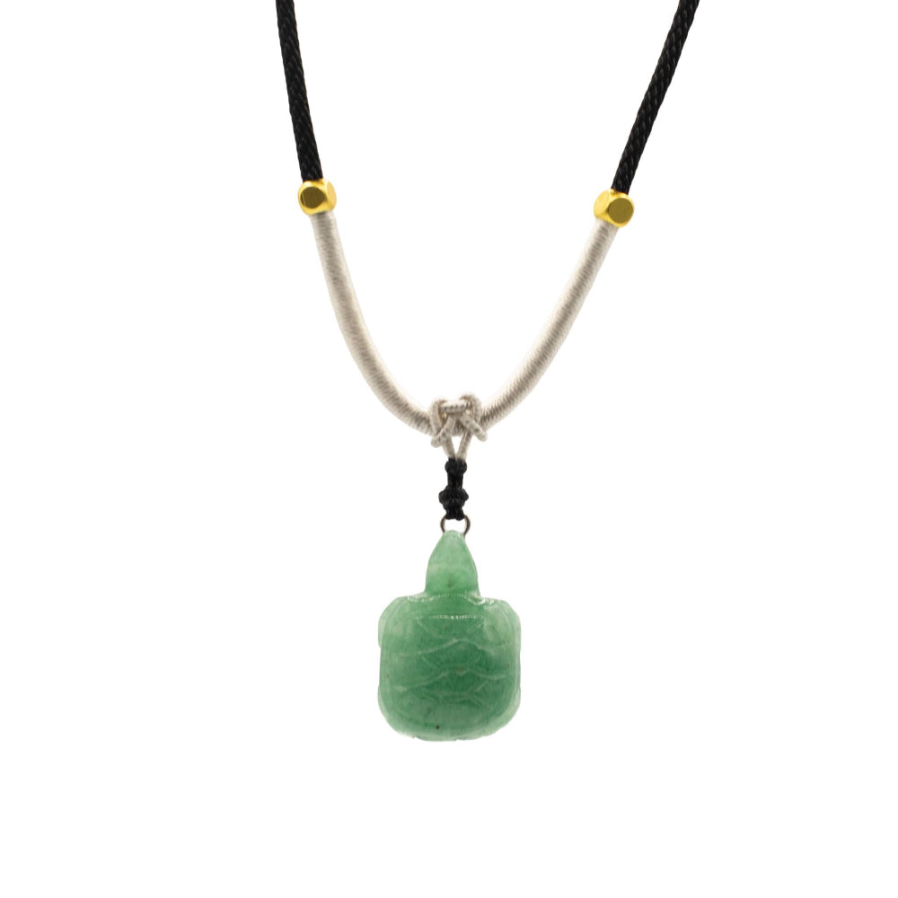 Jade Turtle Cord Necklace Gemstone Pendant