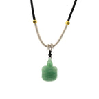 Jade Turtle Cord Necklace Gemstone Pendant