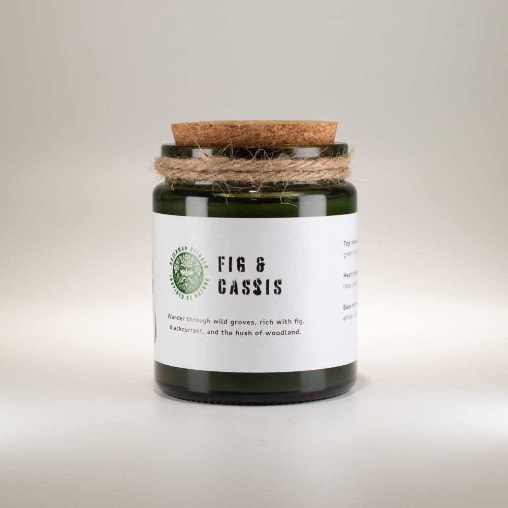 Greenman  Fig & Cassis Woodwick Soy Candle