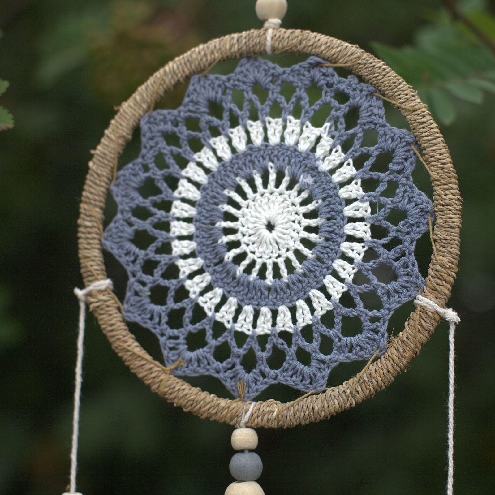 Elemental Spirits Grey Dream Catcher  Medium