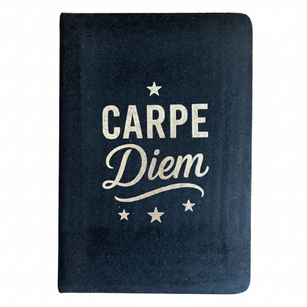 Carpe Diem Black Velvet Notebook