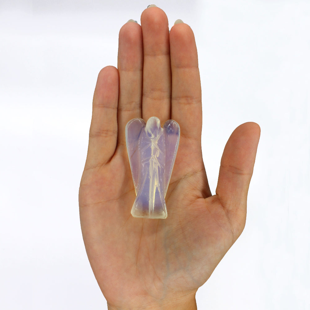 Opalite Hand Carved Gemstone Angel
