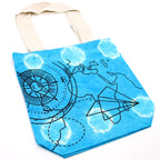 Compass  Blue Tie Dye Cotton Bag (6oz)