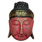 Red Shine Finish Home Decoration Buddha Head  25cm
