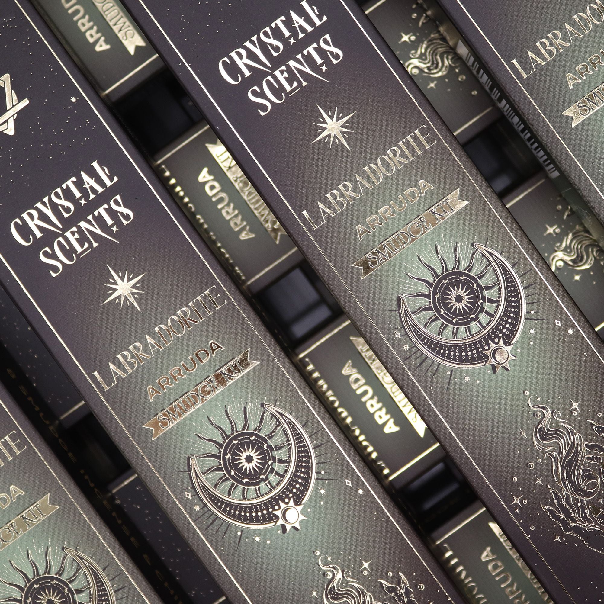 Crystal Scents Labradorite Arruda Smudge Kit
