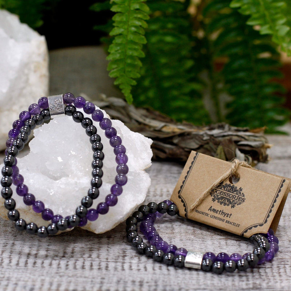Amethyst Magnetic Gemstone Bracelet
