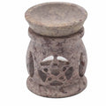 Three Moon Pentagon Small Soapstone Oil Burner 8cm
