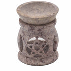 Three Moon Pentagon Small Soapstone Oil Burner 8cm