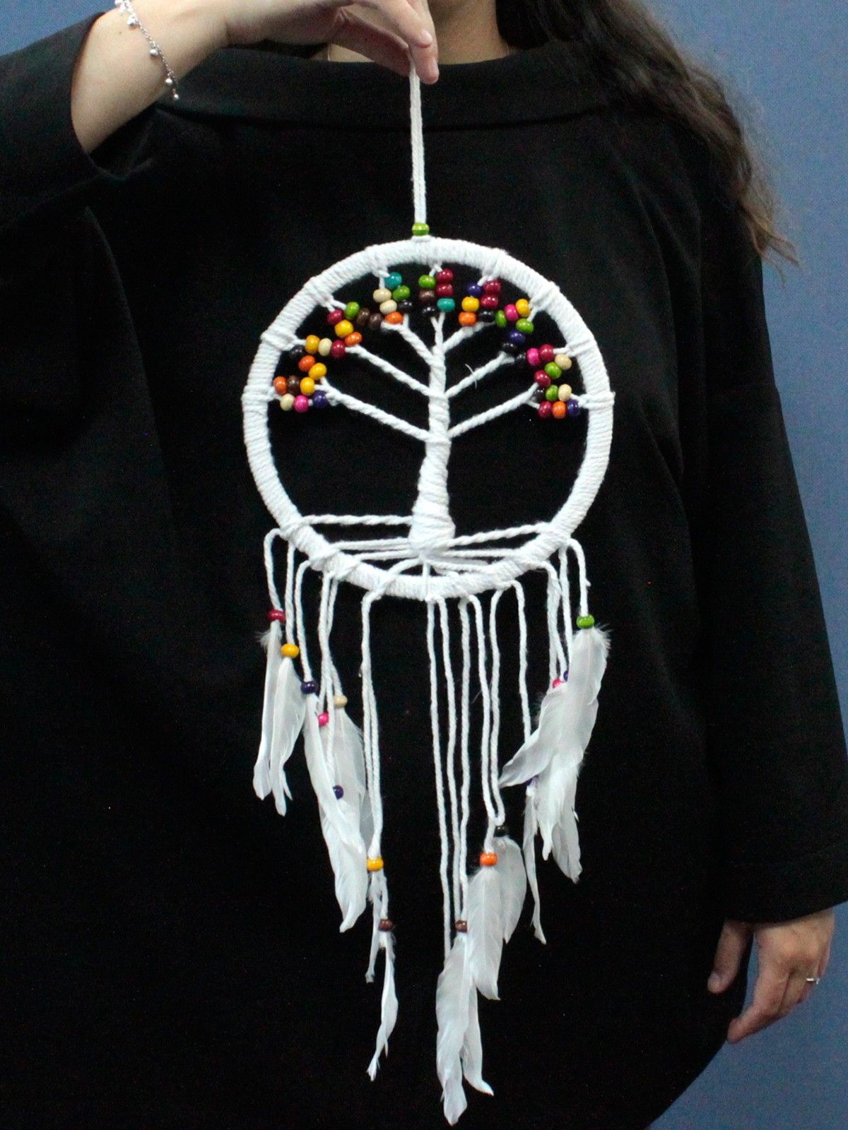 Tree of Life Cotton Dreamcatcher 22cm (assorted)