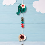 Elephant Felt Wall Hanging (random colours)