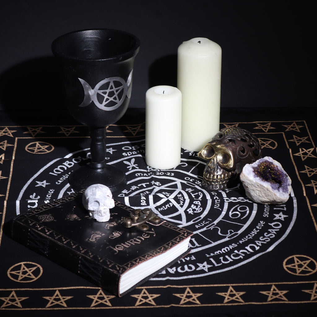 Life Death Rebirth Esoteric Fringed Altar Cloth