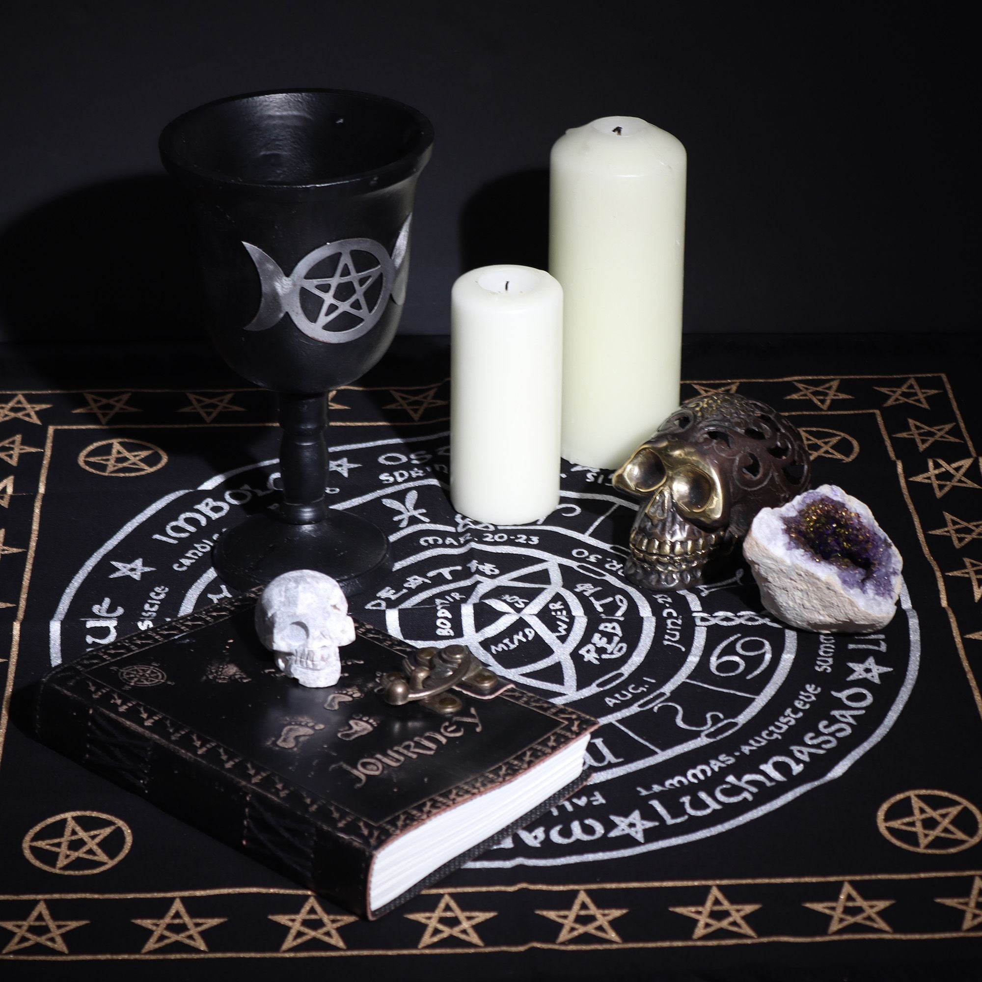 Life Death Rebirth Esoteric Fringed Altar Cloth