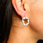 Loop Pearl Vintage Glass  Earrings