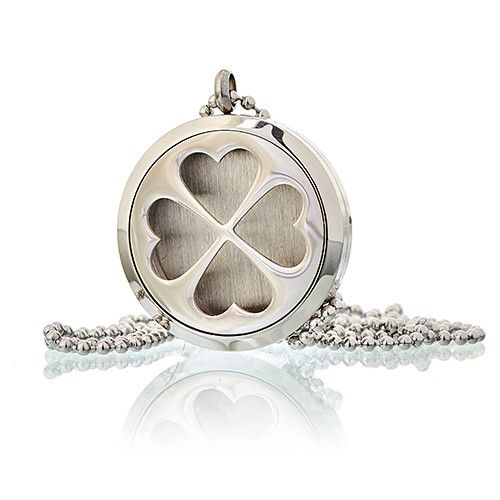 Four Leaf Clover Aromatherapy Diffuser Necklace 30mm