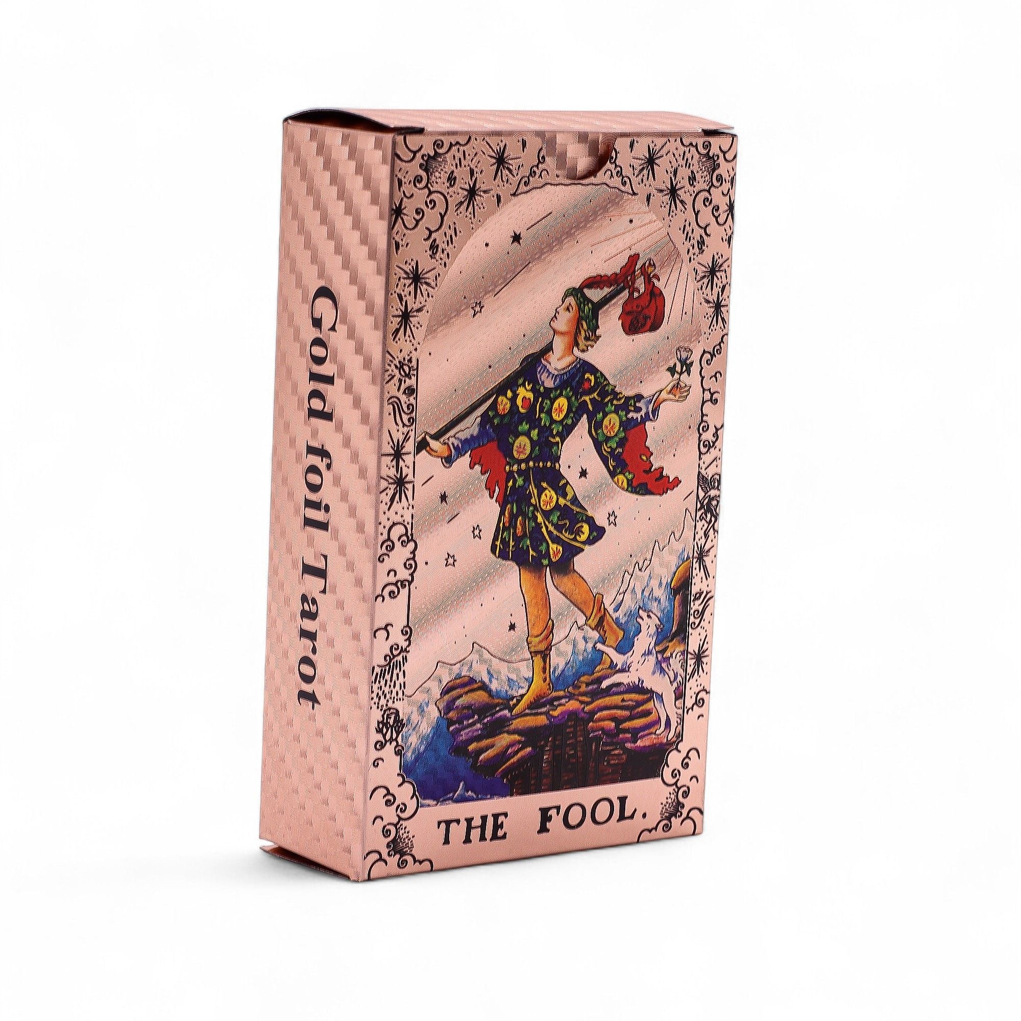 Moon Phase Rose Gold Foil Tarot Card Set with booklet