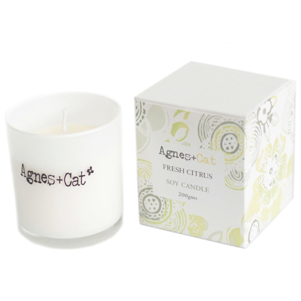 Fresh Citrus Agnes  + Cat Votive Candle