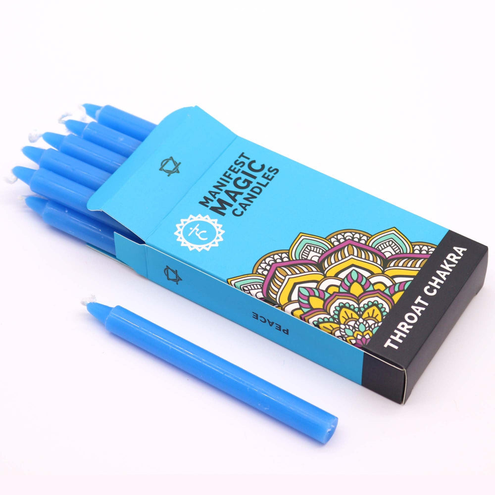 Throat Chakra Blue  Manifest Magic Candles (pack of 12)