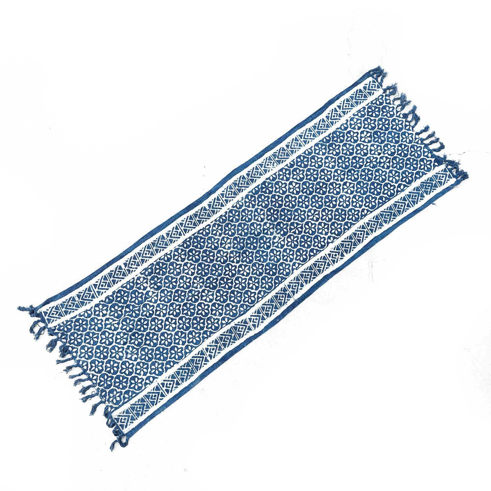 Madjid Tiles Handmade Indigo Runner