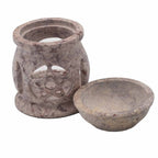 Three Moon Pentagon Small Soapstone Oil Burner 8cm
