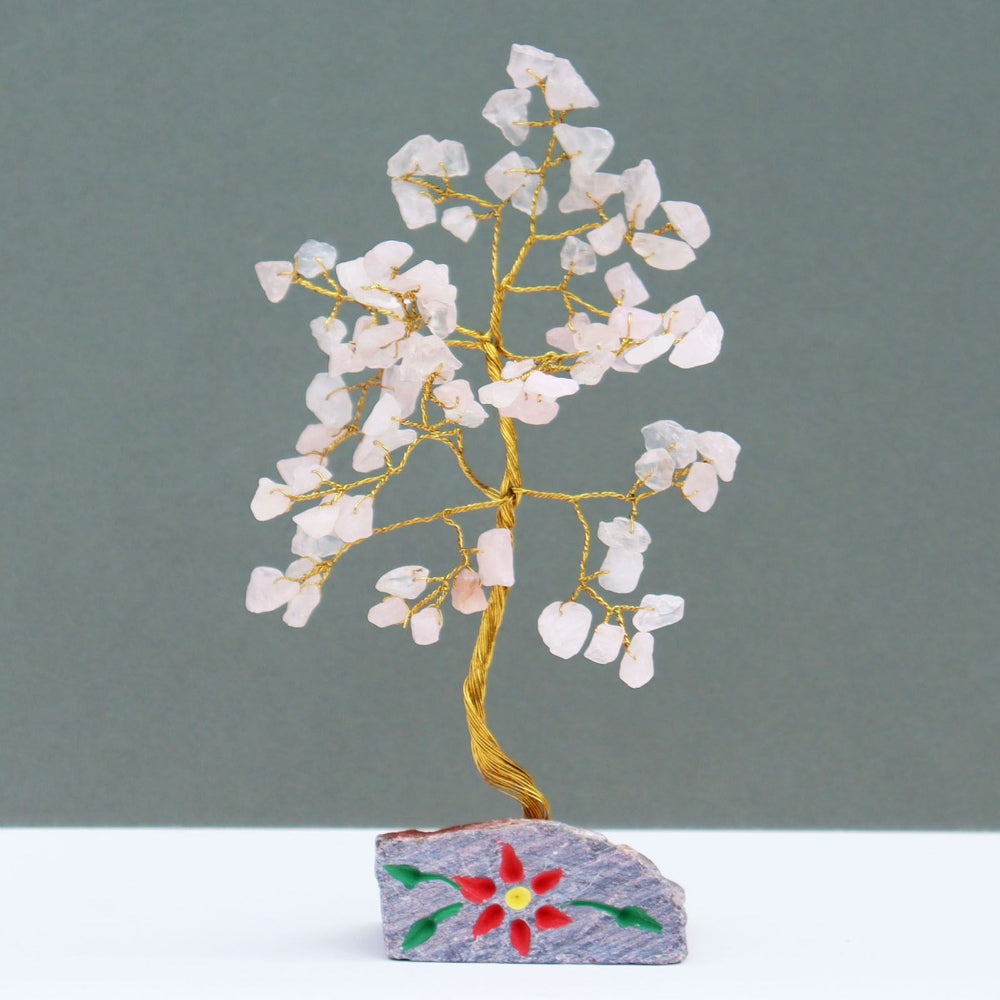 Rose Quartz 80 Stone Gemstone Tree