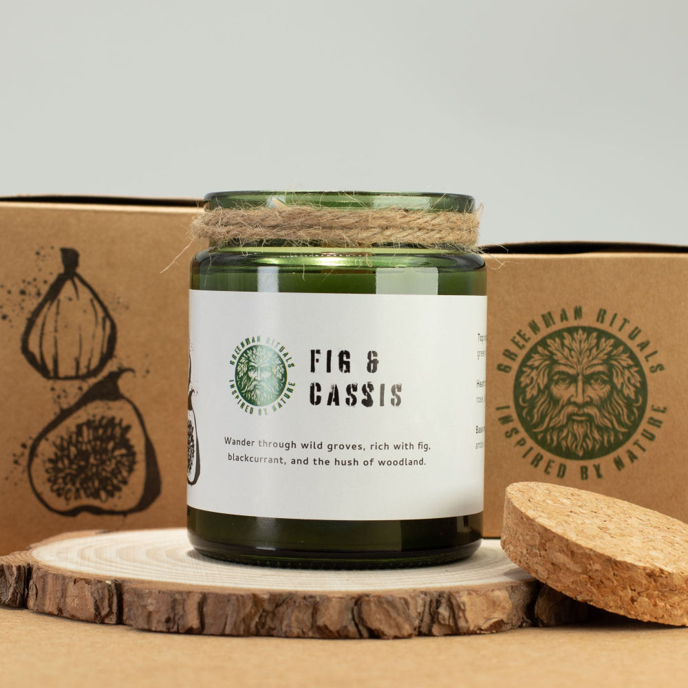 Greenman  Fig & Cassis Woodwick Soy Candle