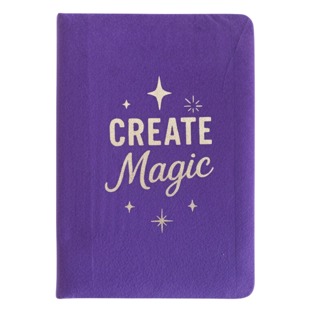 Create Magic Purple Velvet Notebook
