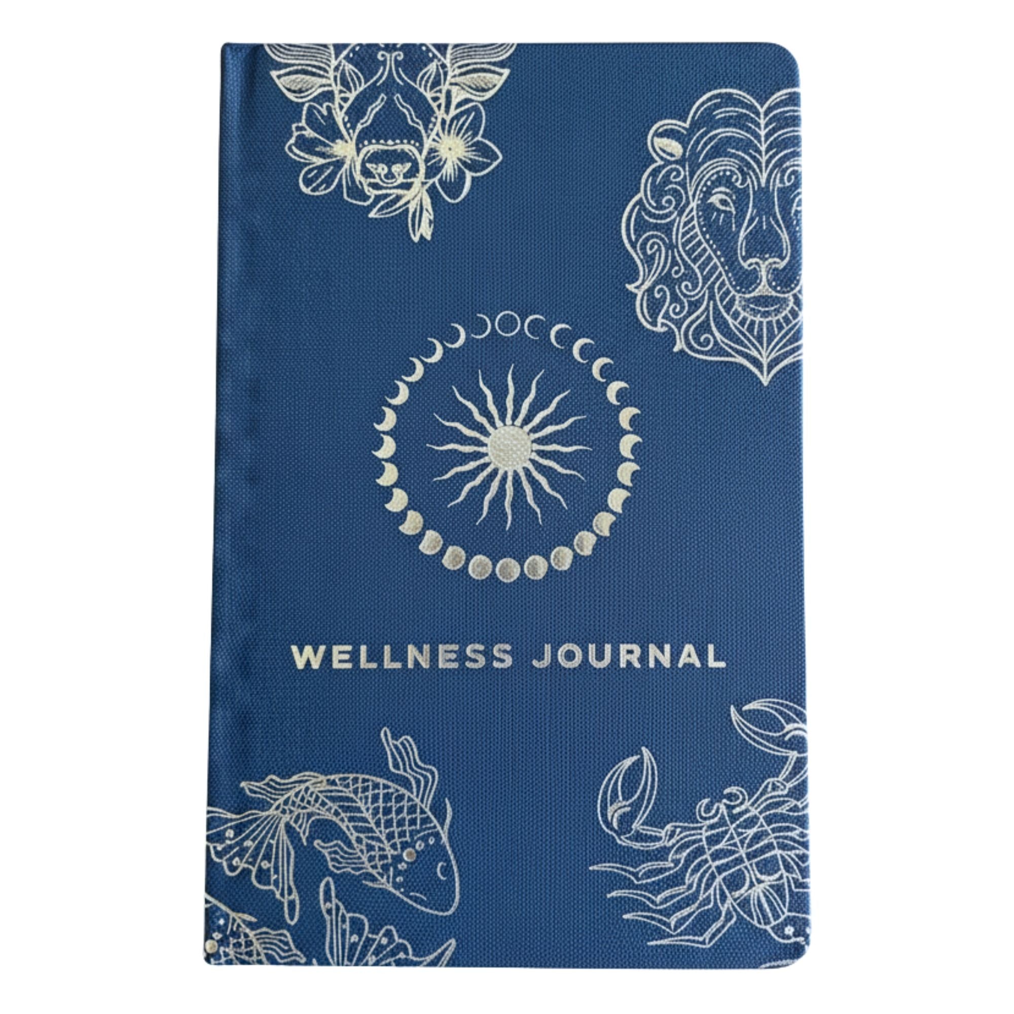 Silver Zodiac Midnight Blue Wellness Journal