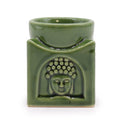 Dark Jade Square Buddha Oil Burner
