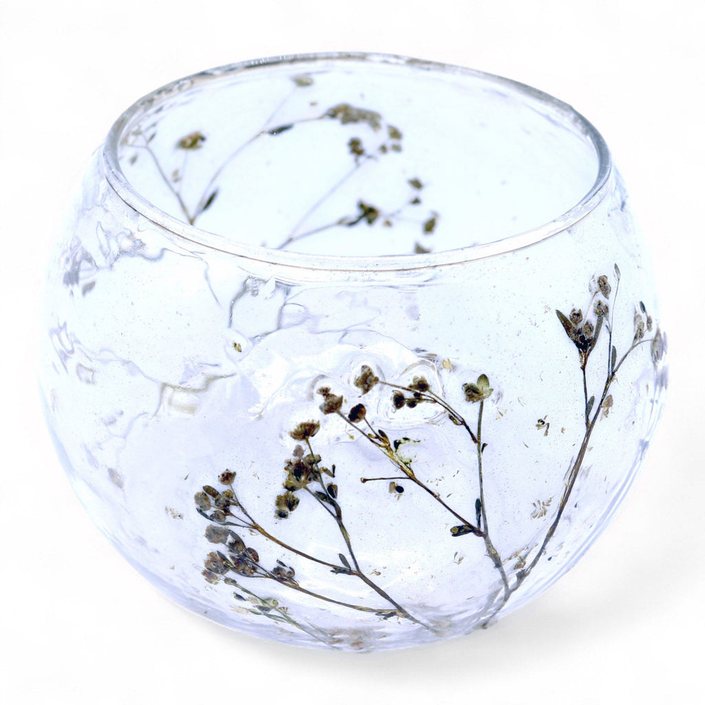 The Botanist's Bowl — Pressed Wildflower Candle Holder