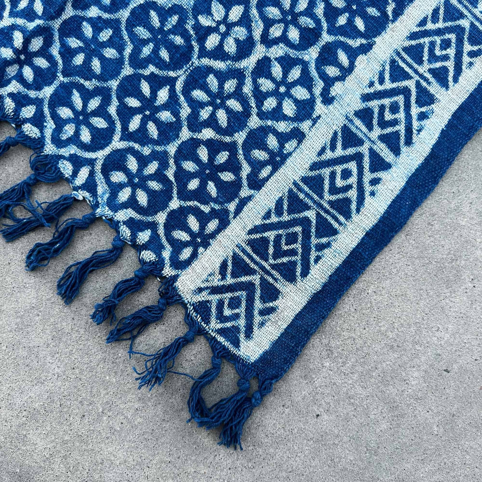 Madjid Tiles Handmade Indigo Runner