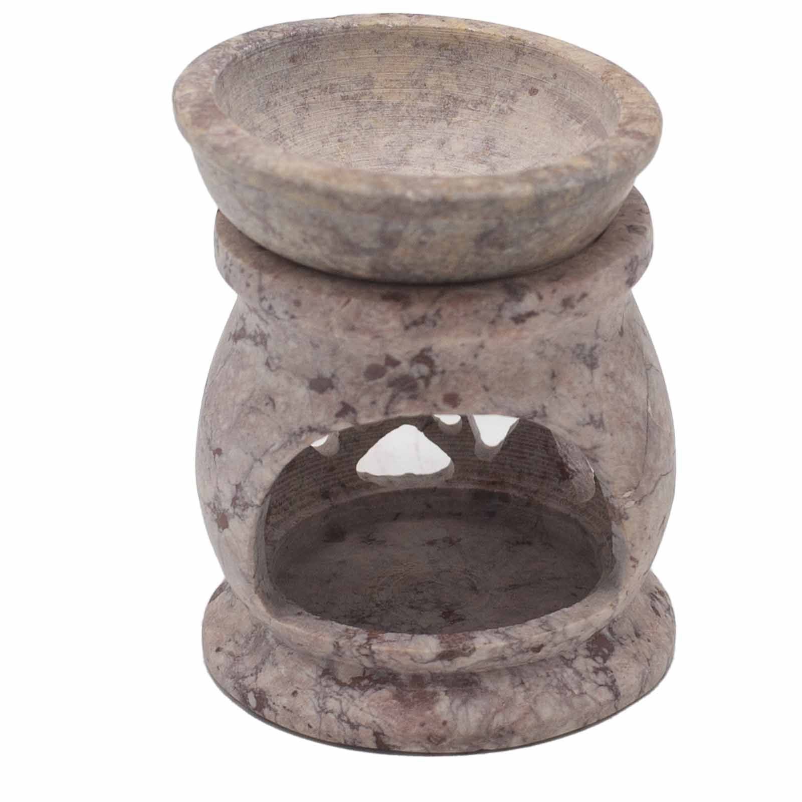 Three Moon Pentagon Small Soapstone Oil Burner 8cm