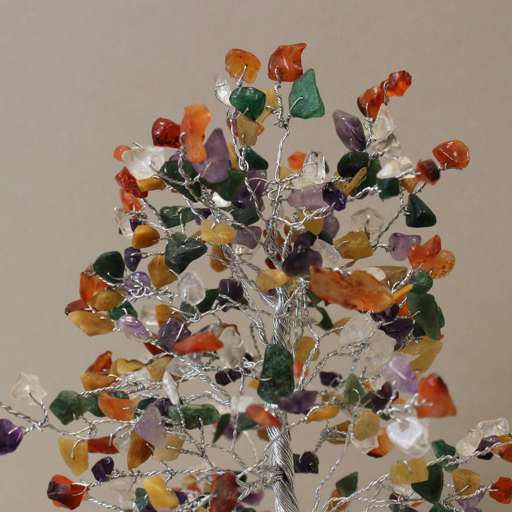 Multi Gemstone Tree with Orgonite Base - 320 Stone