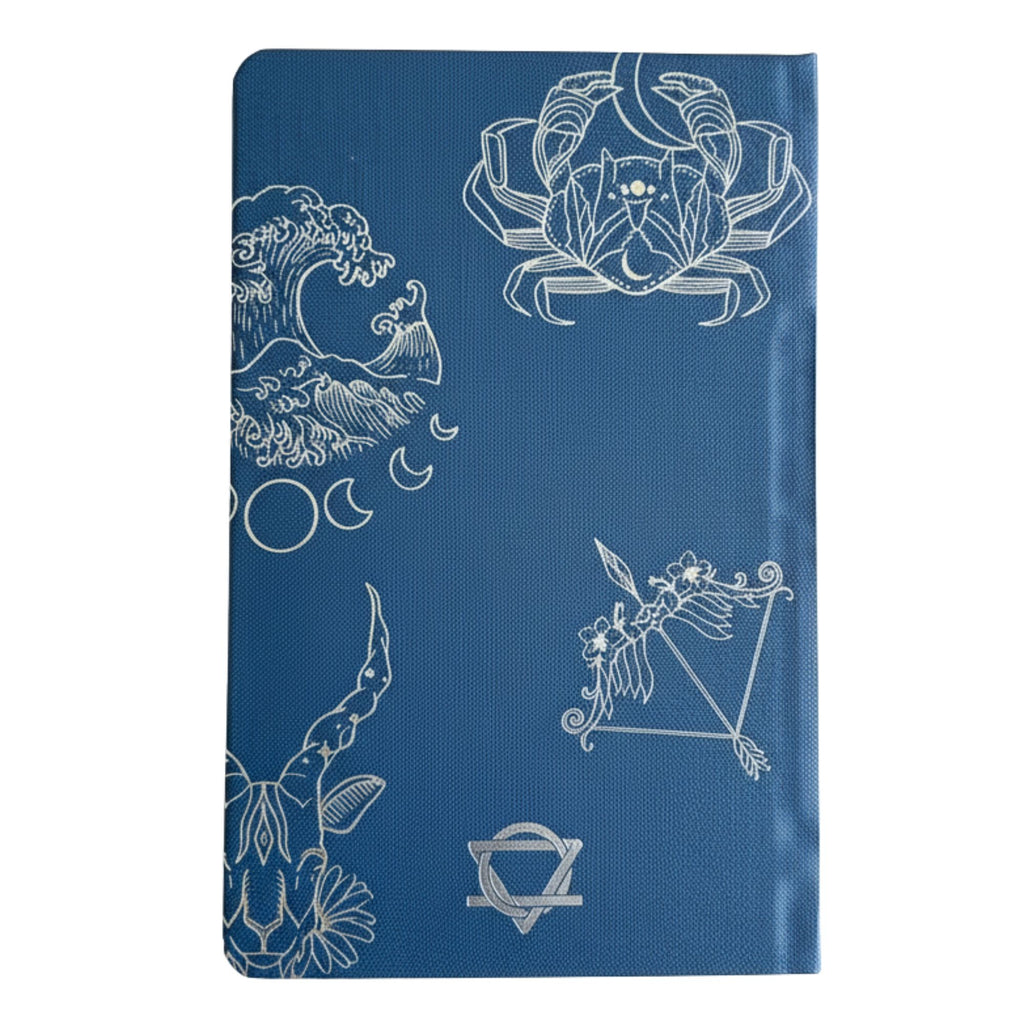 Silver Zodiac Midnight Blue Wellness Journal