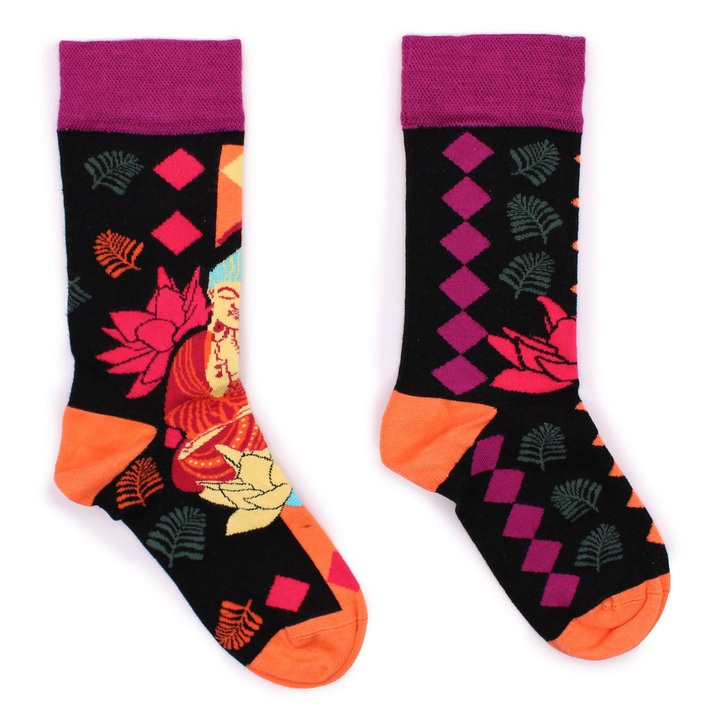 Pink Buddha & Lotus  Hop Hare Bamboo Socks S/M