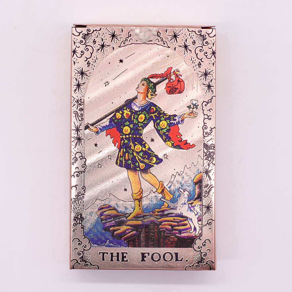 Moon Phase Rose Gold Foil Tarot Card Set with booklet