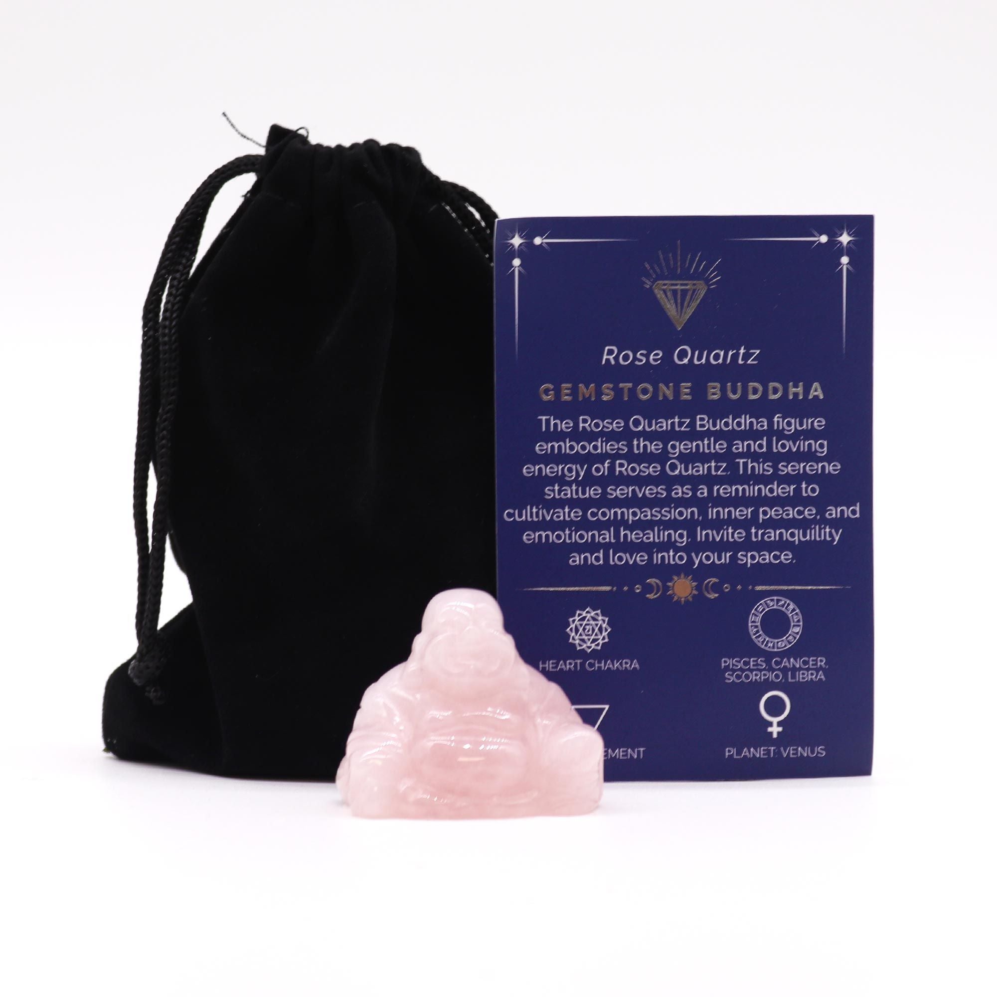 Buddha Small Rose Quartz Gemstone