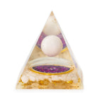 Floating Quartz Sphere Medium Orgonite Pyramid 7x6cm