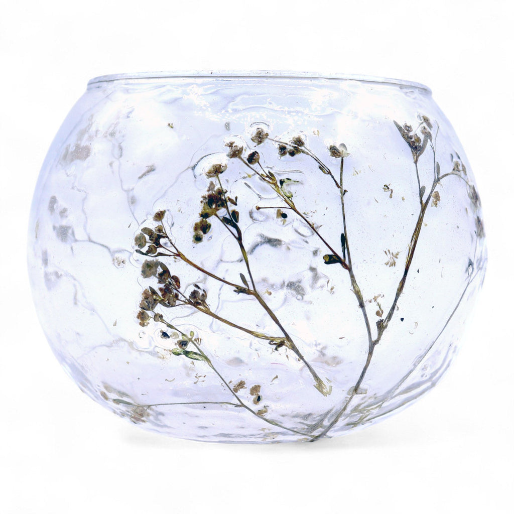 The Botanist's Bowl — Pressed Wildflower Candle Holder