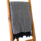 Navy Zigzag Boho Comfort Throw