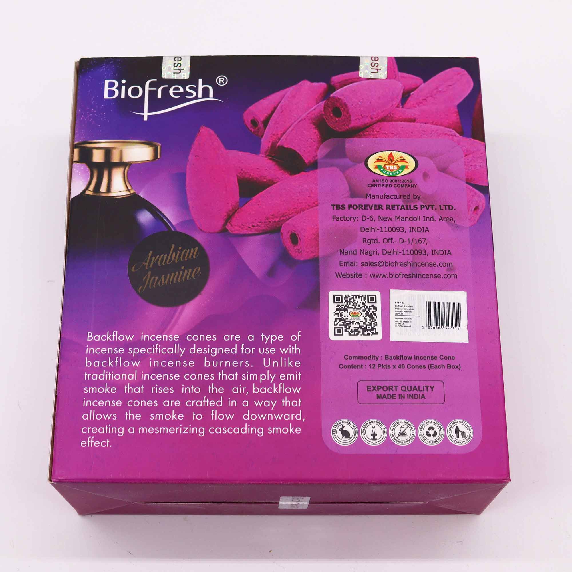 Arabian Jasmine Biofresh Backflow Incense Cones