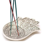 Polished Aluminium Hamsa  Incense Holder