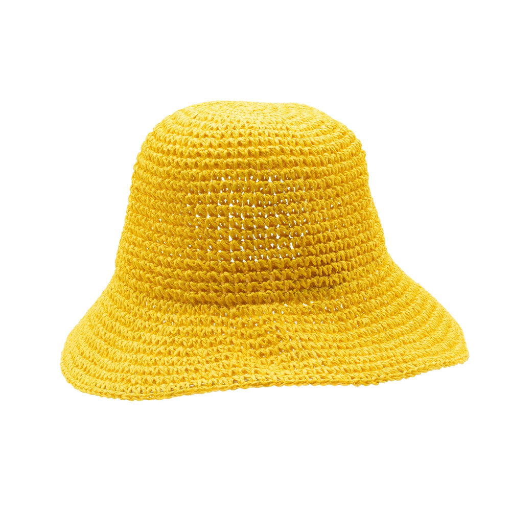 Yellow Nomad Sari Floppy Straw Sun Hat