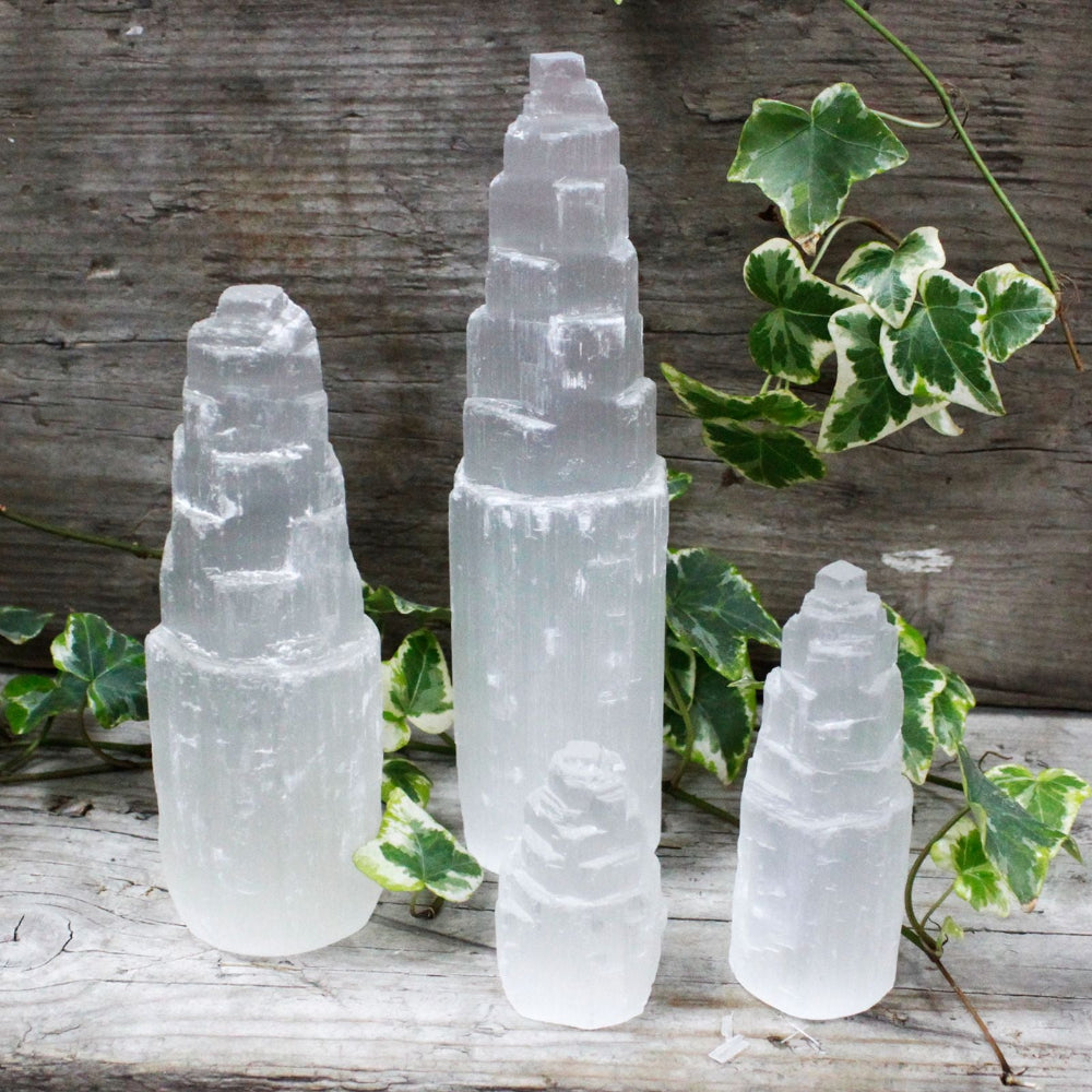 Natural Selenite Tower 15 cm