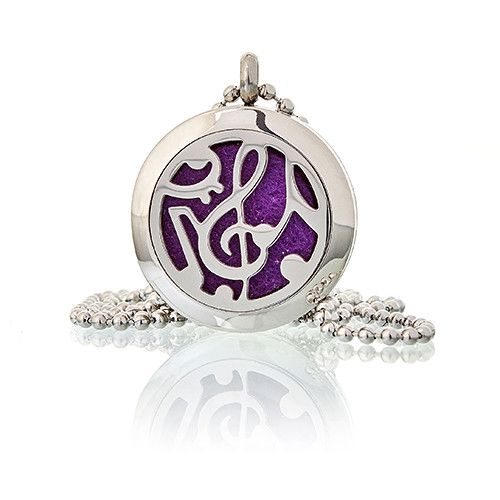 Music Notes Aromatherapy Diffuser Necklace 25mm