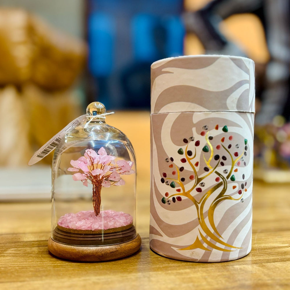 Rose Quartz Gemstone Dome Garden 30 chipstones